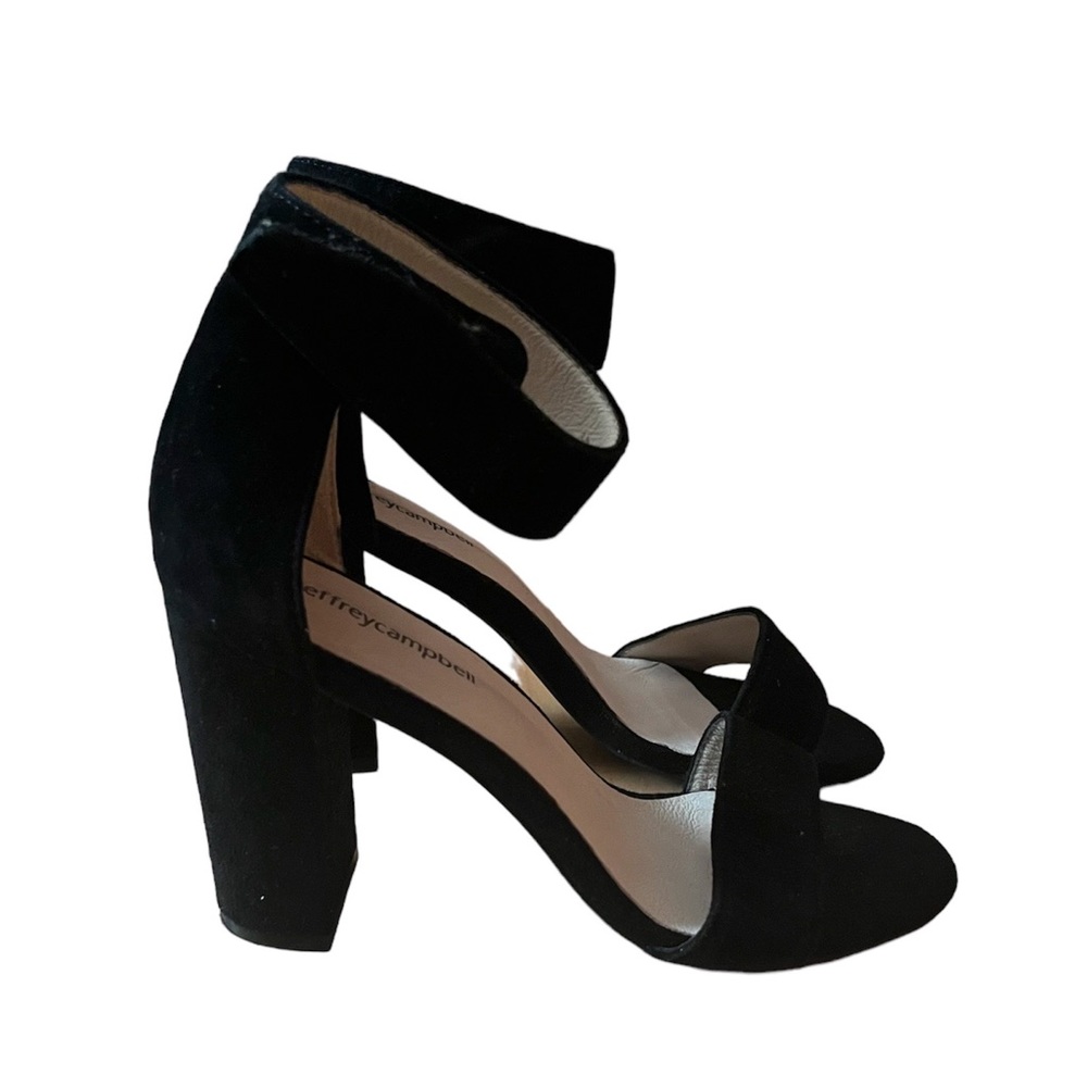 3 inch heels from Jeffery Campbell in black velvet in size women's 7
